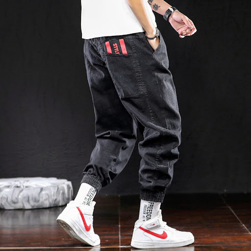 Title 7, Ripped Denim Loose Plus Size Harem Pants. Comfo...