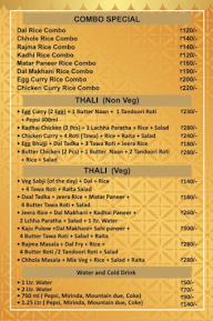 Thali Kings And Combo Special menu 1