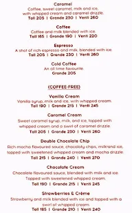 Starbucks menu 3