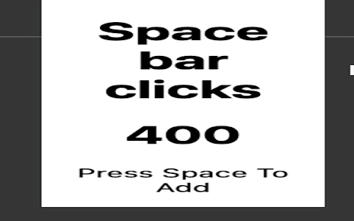 Space Bar Click Counter