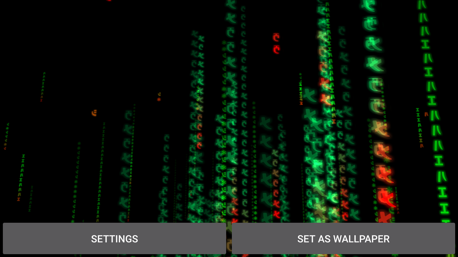 3D Matrix Rain Live Wallpaper