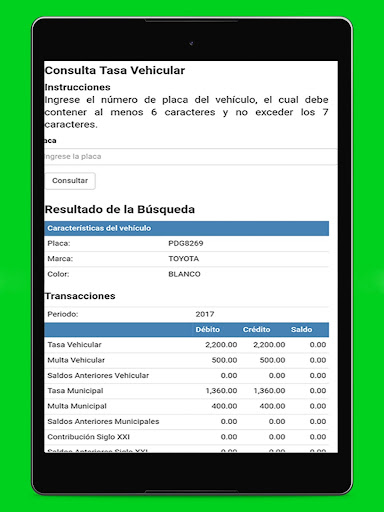 Consulta Placa???Tasa Vehicular Honduras?