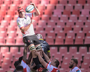 The Lions' Reinhard Nothnagel during the United Rugby Championship match against Munster at Ellis Park on March 19. Having Nothnagel  back as a line-out caller has made a difference in the Lions' improved form.