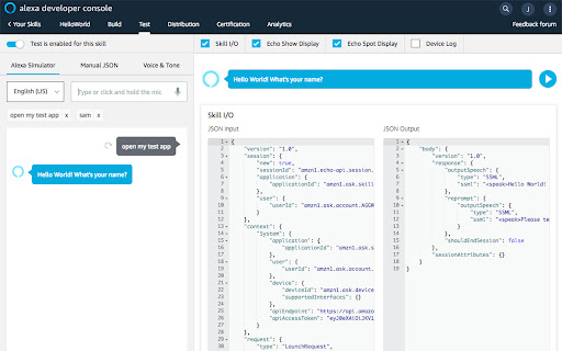 Alexa Skills Kit Simulator Enhancer