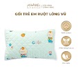 Gối Nằm Trẻ Em Vải Cotton Ruột Lông Vũ Khang Home - An Toàn, Êm Ái, Mềm Mại Cho Bé