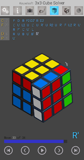 Screenshot 3x3 Cube Solver