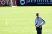 Ernst Middendorp, coach of Kaizer Chiefs during the 2019 Nedbank Cup Training Session at Kaizer Chiefs Village, Johannesburg on 17 April 2019.