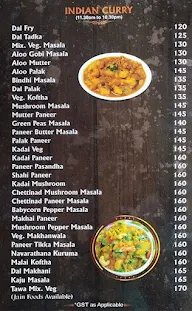 Parvathi Bhavan menu 3