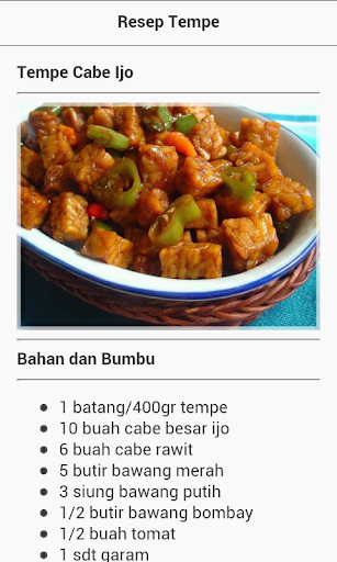 Resep Tempe