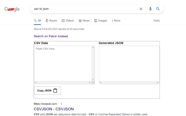 Felvin: Google search enhancer for developers
