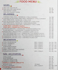 Single Meals menu 1
