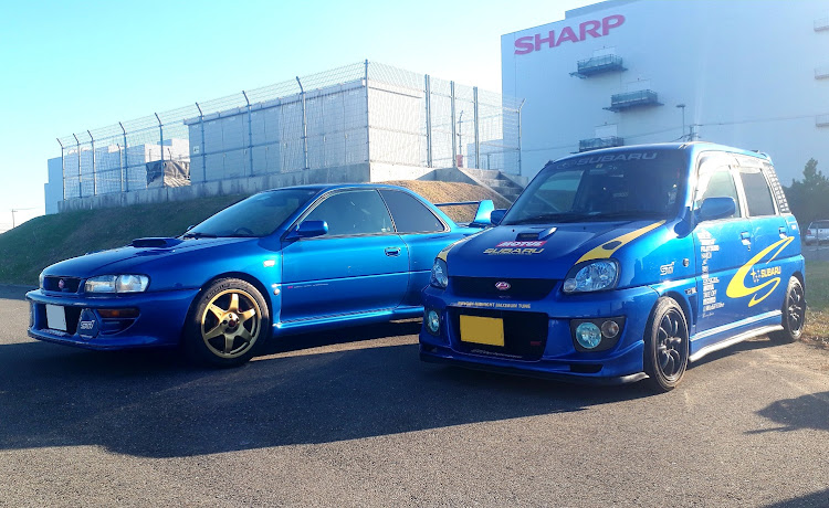 プレオ RS-Limitedの堺浜ゆるグダオフ・22B-STI・贅沢なコラボ・スバル レプリカ・プレオ レプリカに関するカスタム事例の投稿画像1枚目