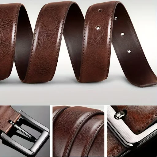 Title 7, Mens Retro Pin Buckle Belt, Simple All-Match D...