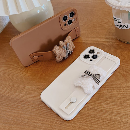 Title 2, Cute Cartoon Plush Bear Mobile Phone Case prote...