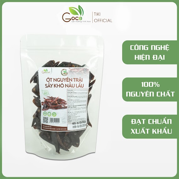 Ớt Nguyên Trái Sấy Khô Nấu Lẩu Goce - 60G