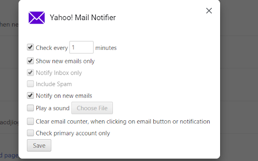 Yahoo! Mail Notifier