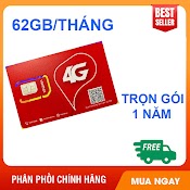 Sim 4G Viettel Vina D500 12St60N Trọn Gói 1 Năm Không Nạp Tiền Từ Maxstore .Mua Về Dùng Ngay.