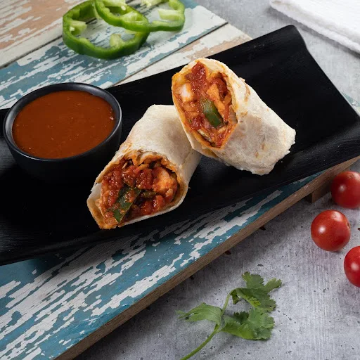 Mexican Salsa Tortilla Wrap With Paneer Or Tofu