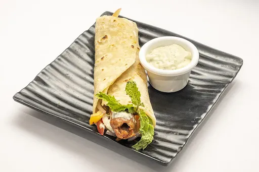 Mutton Seekh Kebab Roll In Tikka Bread