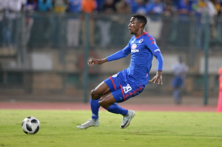 Evans Rusike of Supersport United during the Absa Premiership match between Supersport United and Ama Zulu FC at Lucas Moripe Stadium on January 31, 2018 in Pretoria.