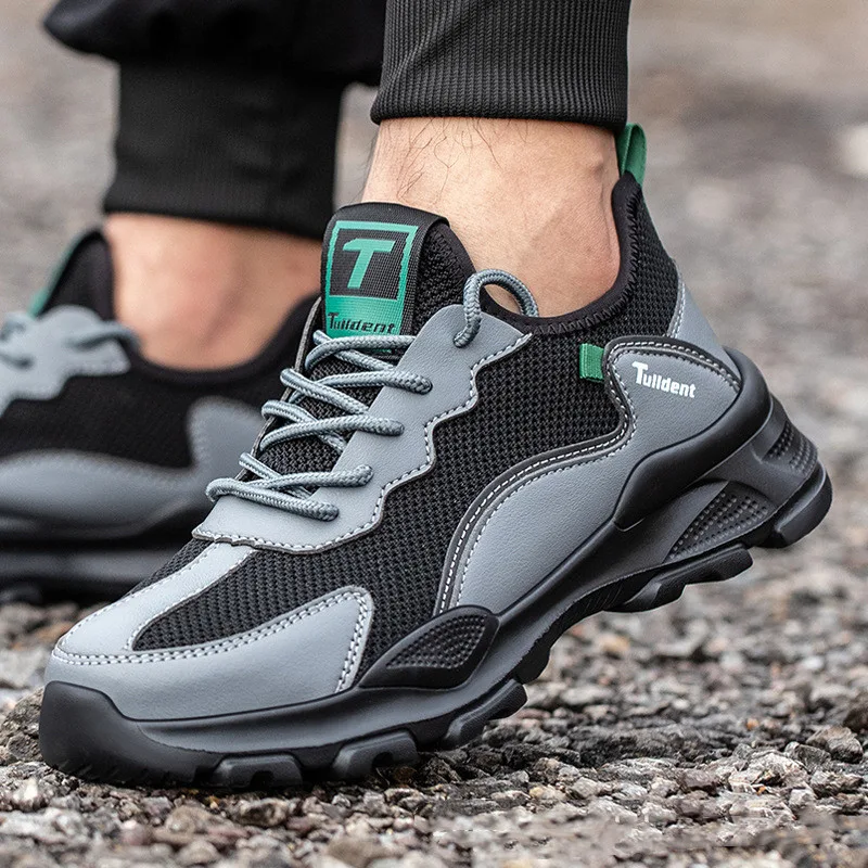 Sapatos de trabalho masculinos à prova de impacto e perfuração. Segurança e proteção para seus pés em ambientes exigentes.