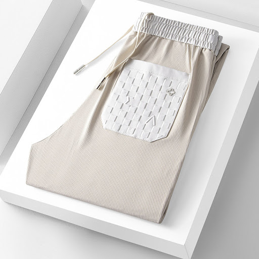 Title 6, Mens Fashion Ice Silk Light Casual Pants Cool ...