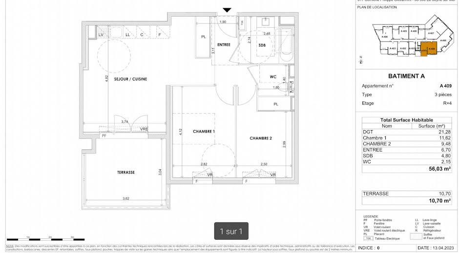 Vente appartement 3 pièces 55.57 m² à La Seyne-sur-Mer (83500), 310 000 €