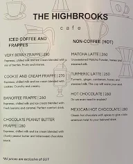 The Highbrooks Cafe menu 1