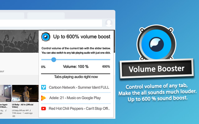 Volume Booster - Sound Booster for Chrome