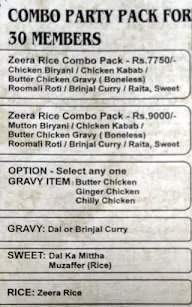 Taj Durbar menu 1