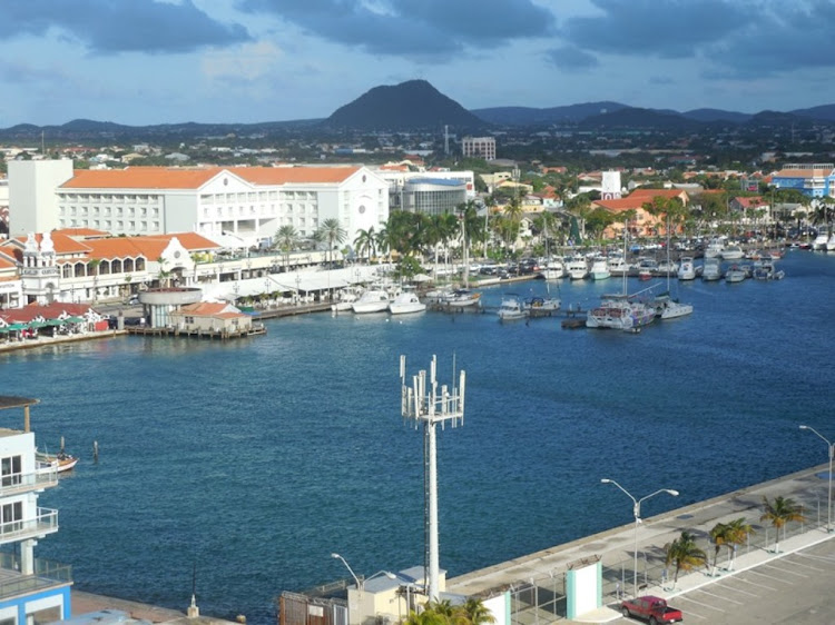 Arriving in Aruba by Crystal Serenity