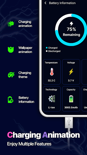 Screenshot Battery Charging Animation App
