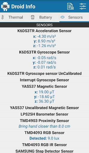 Droid Hardware Info