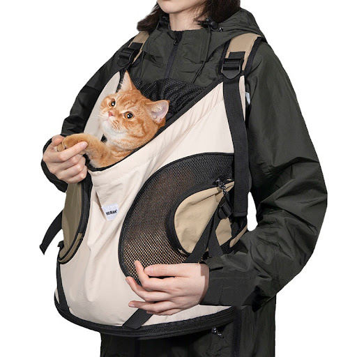 Title 8, Cat Backpack Pet Front Breathable Canvas Bag — ...