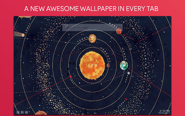 Solar System Wallpaper HD Custom New Tab