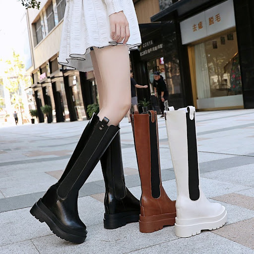 Title 6, Thick-Soled, Heightening Korean High Boots. All...