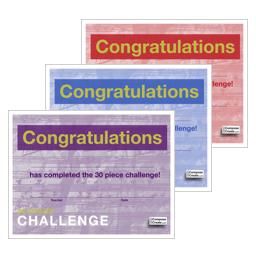 30 piece challenge certificates