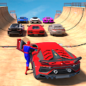 Icon Superhero Car: Mega Ramp Games