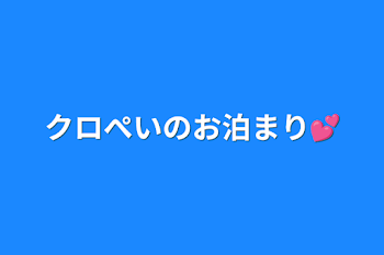 クロぺいのお泊まり💕