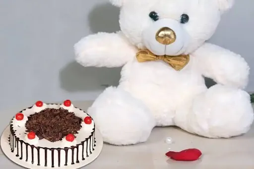 Black Forest Cake & 1 Teddy Bear