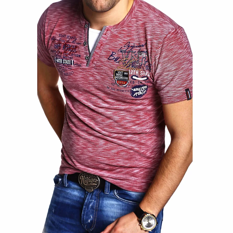 Europäische und amerikanische Herren T-Shirt Kurzarm, neue Sommer Herren T-Shirts mit Print, bequem und stilvoll für den Mann.