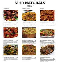 MHR Naturals menu 1