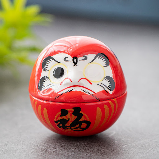 Title 13, Dharma Tumbler Lucky Cat Japanese Ornament Brin...
