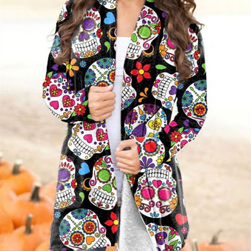 Title 4, Halloween Coat Cardigan Large Size Womens Clot...