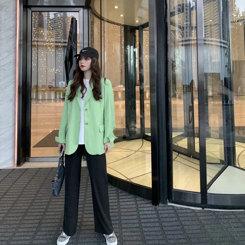 British Stile Design Niche Casual Korean Fan Sheeve Split Blazer