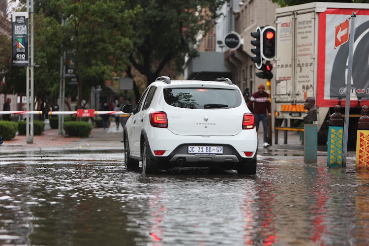 Roads have flooded after days of rain in Johannesburg.