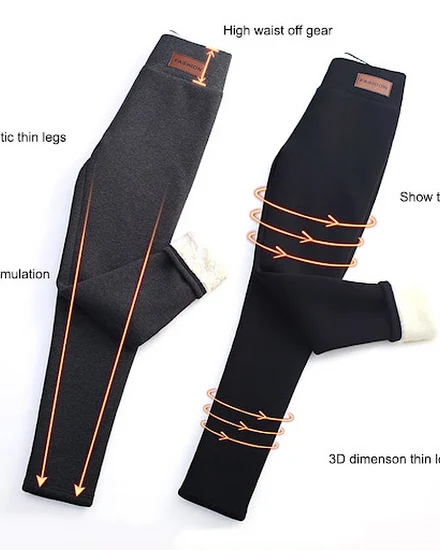 Thermal Lambwool Leggings Women Winter Thicken Fleece Lin... - 0