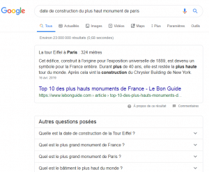 Le Knowledge Graph est capable de determiner les relations entres les donnees