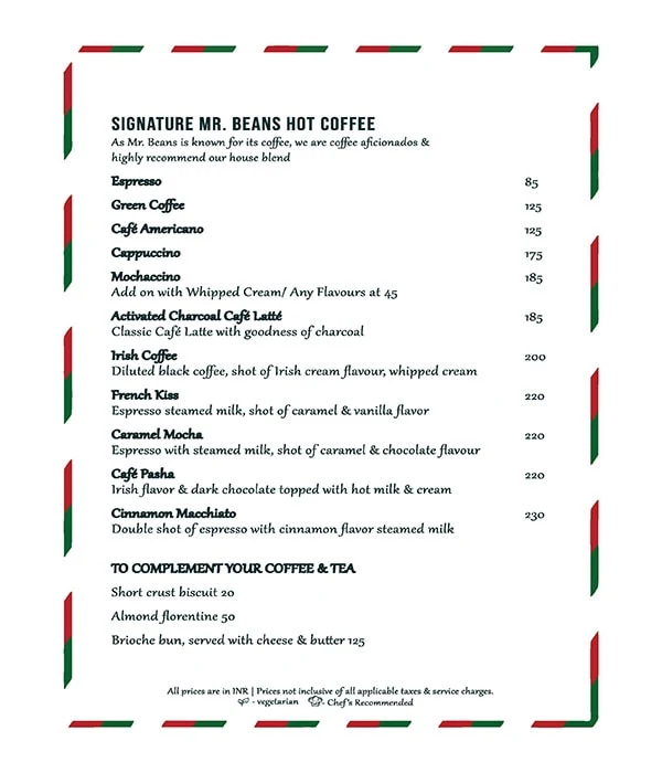 Cicchetti menu 