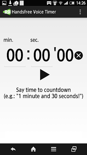 Handsfree Voice Timer